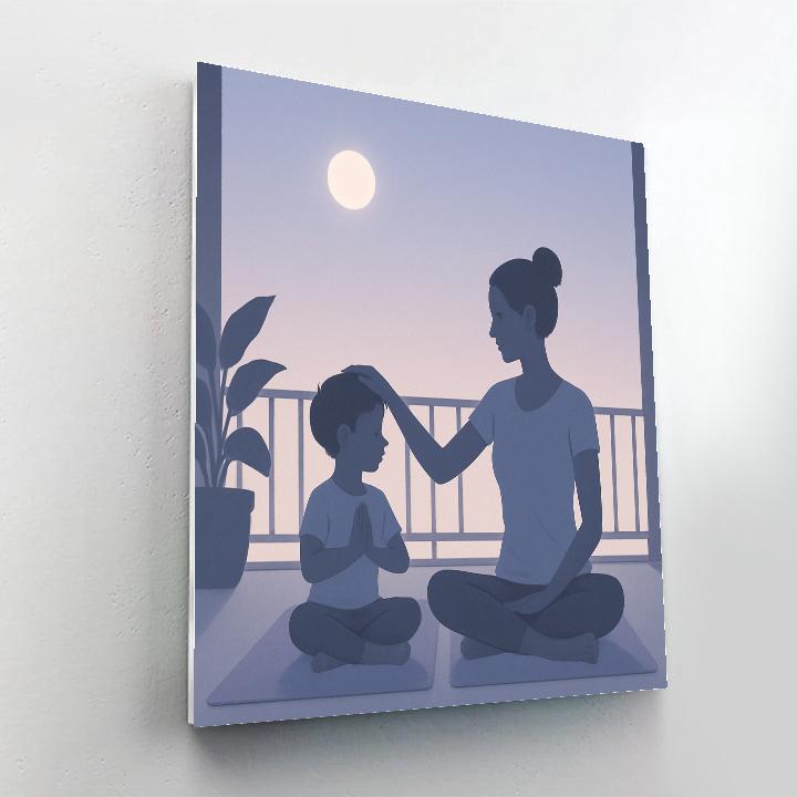 Moonbeam Morning Yoga painting number kit