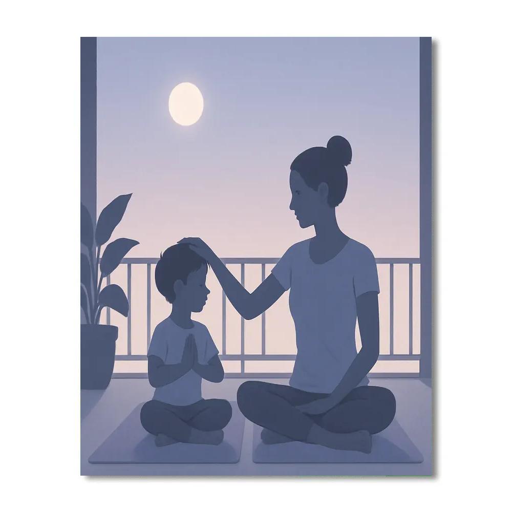 Moonbeam Morning Yoga painting number kit