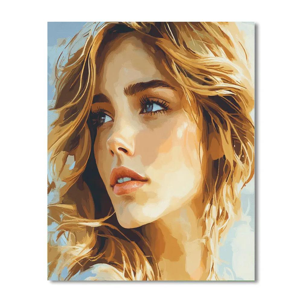 Modigliani Inspired Elongated Portrait Numbered painting kits