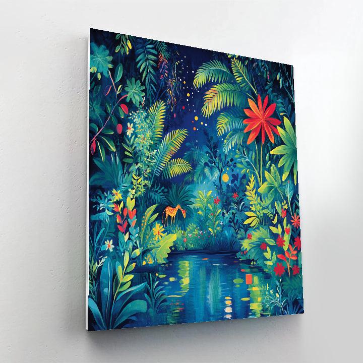 Rousseau Inspired Jungle Expedition paint by numbers