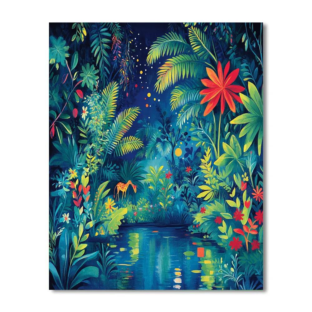 Rousseau Inspired Jungle Expedition paint by numbers