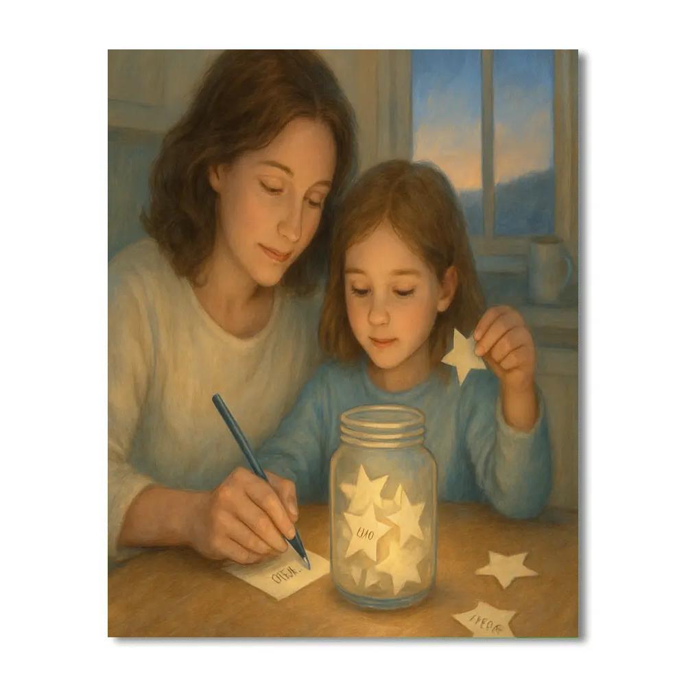 Moon Jar Wishes Paint by numbers kits