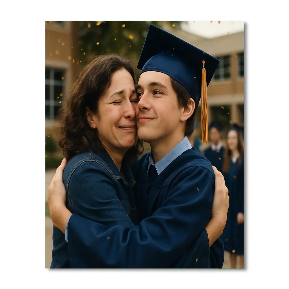 Stellar Graduation Hug DIY paint by numbers