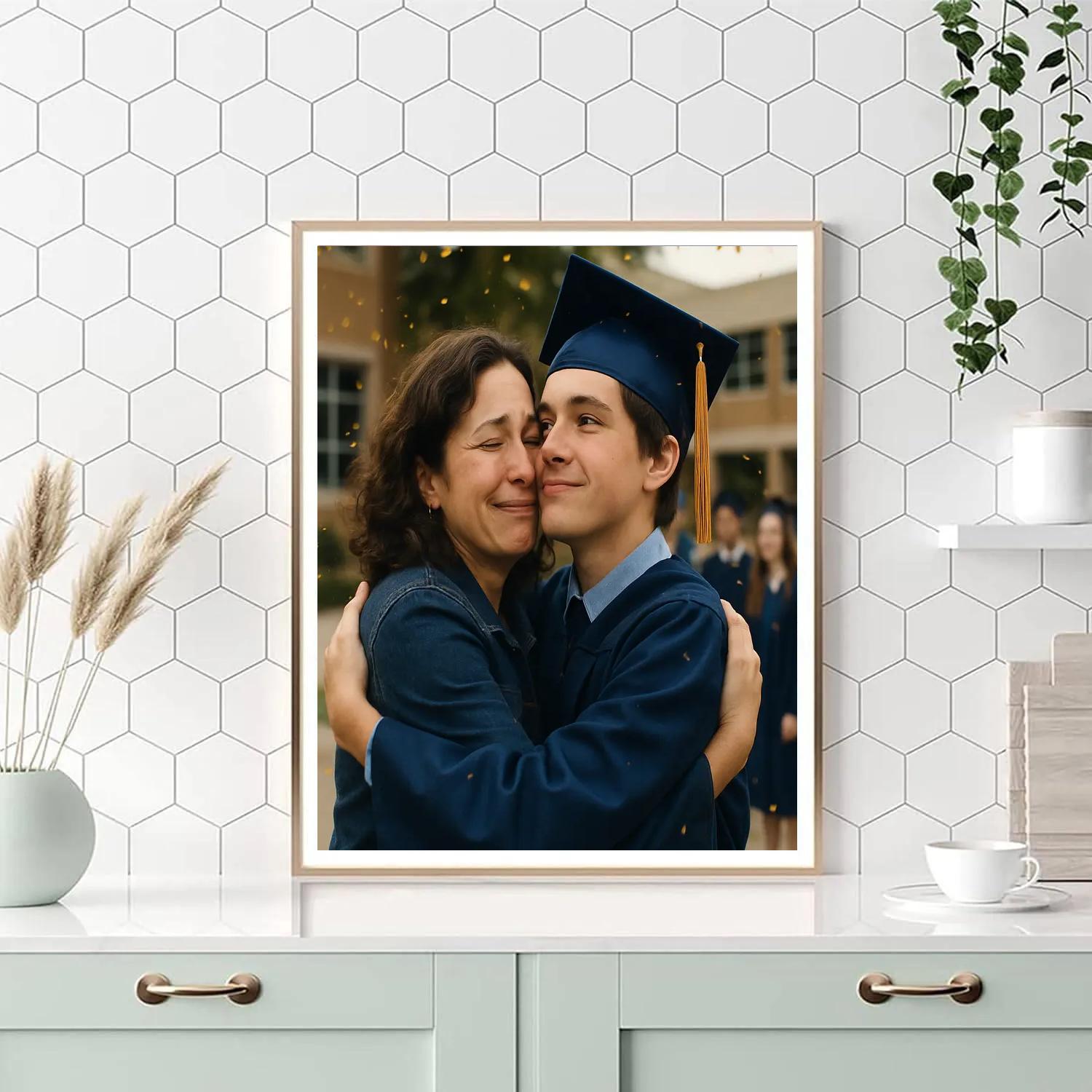 Stellar Graduation Hug DIY paint by numbers