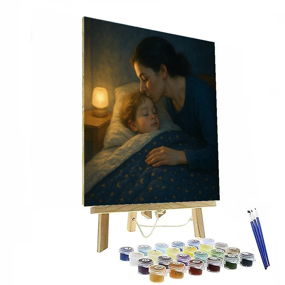 Starry Night Bedtime Quilt Paint by numbers art