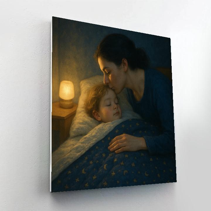 Starry Night Bedtime Quilt Paint by numbers art