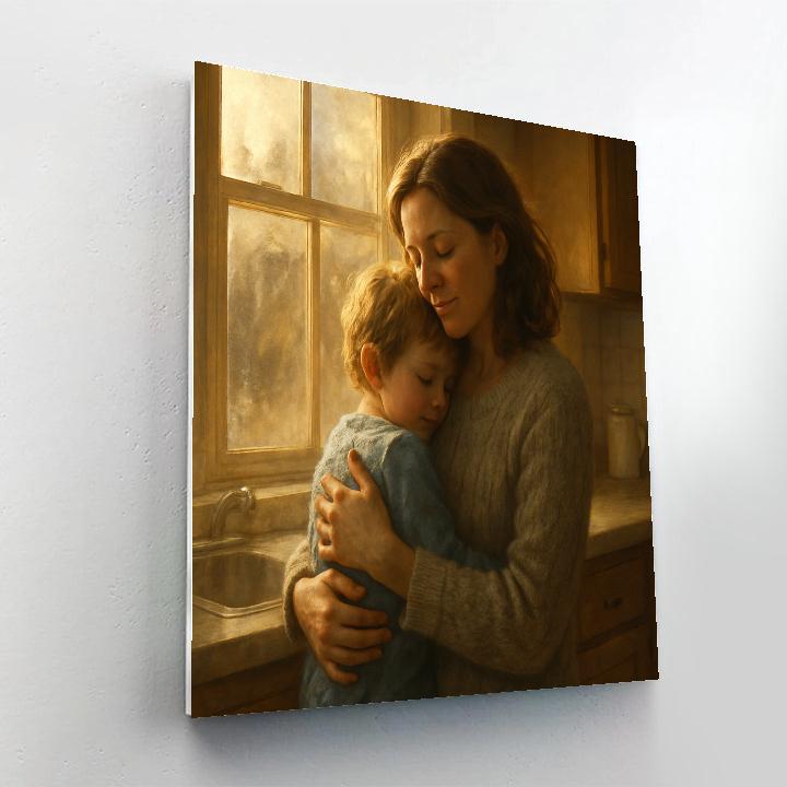 Morning Window Hug Number painting