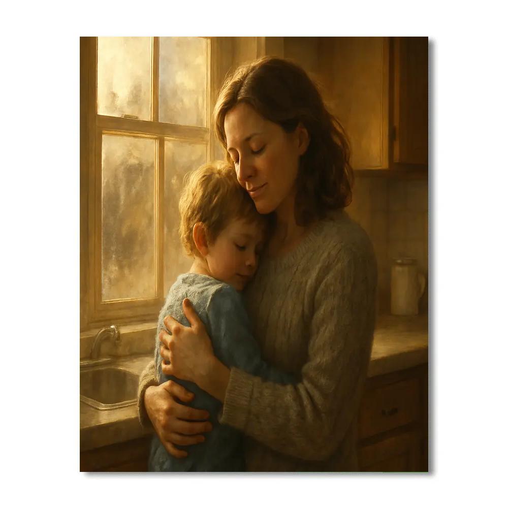 Morning Window Hug Number painting