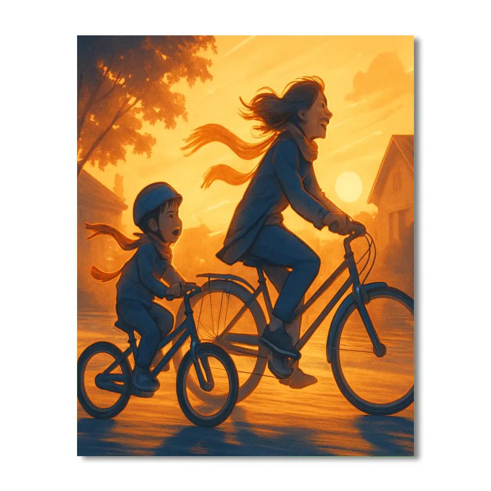 Sunset Bike Lane Numbered painting kits