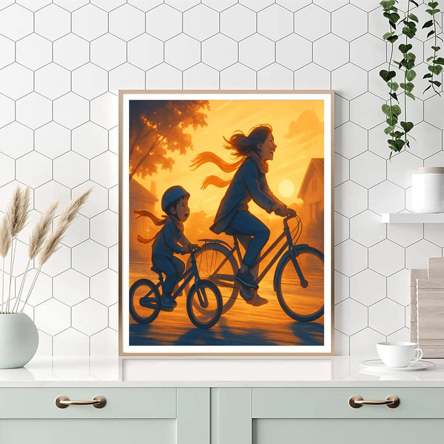 Sunset Bike Lane Numbered painting kits