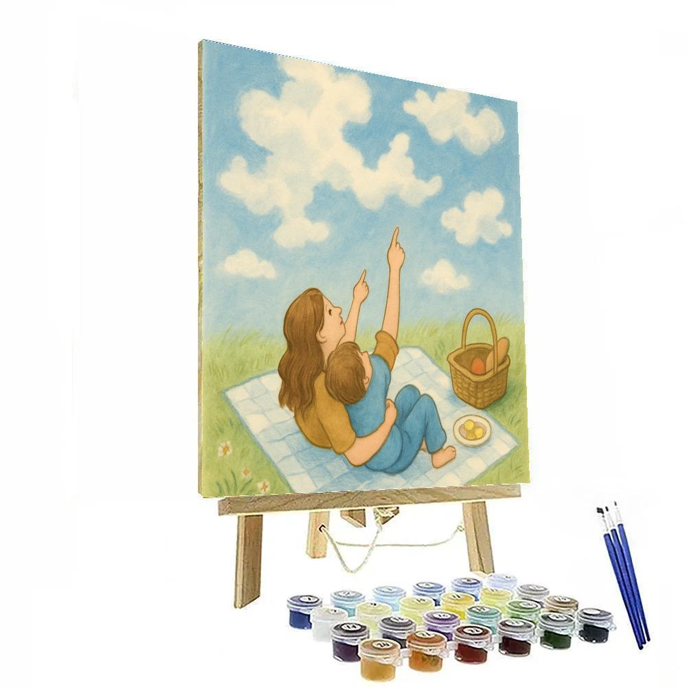 Cloud Watching Picnic DIY paint by numbers
