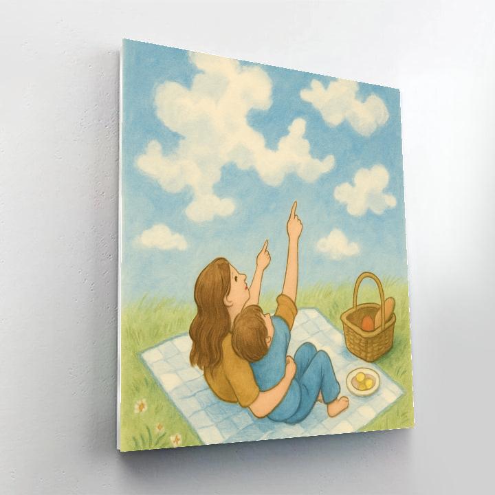 Cloud Watching Picnic DIY paint by numbers