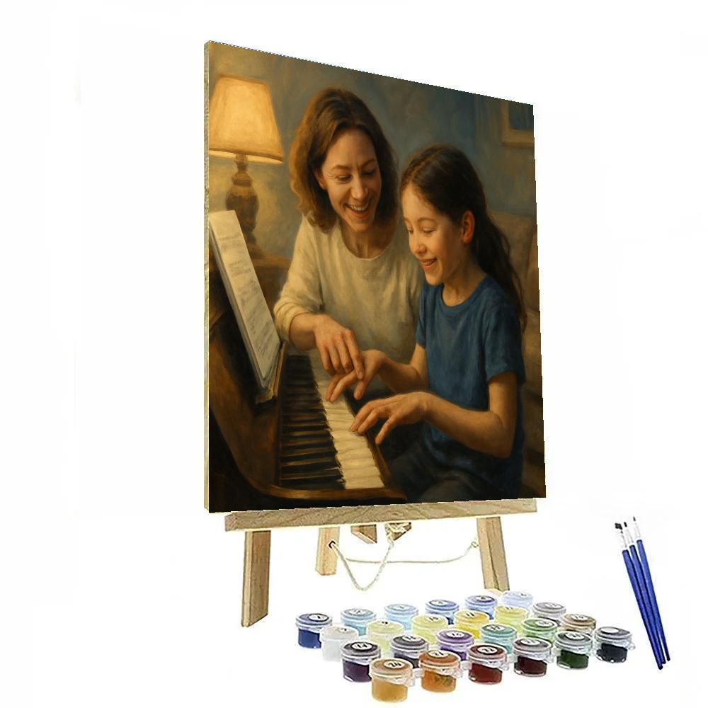 Evening Piano Duet paint by color