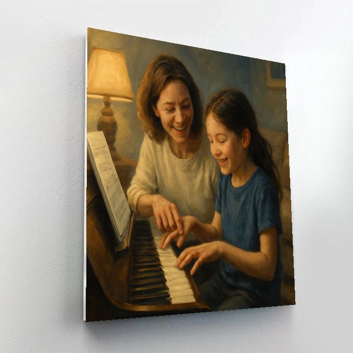 Evening Piano Duet paint by color