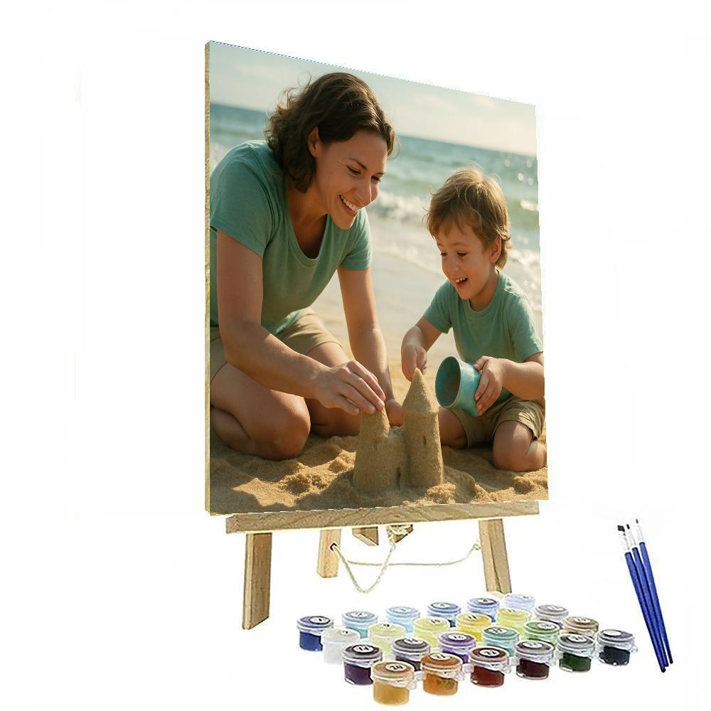 Seaside Sandcastle Teach Number painting