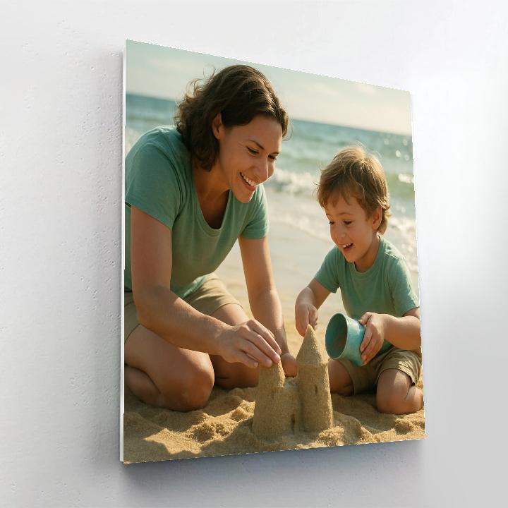 Seaside Sandcastle Teach Number painting