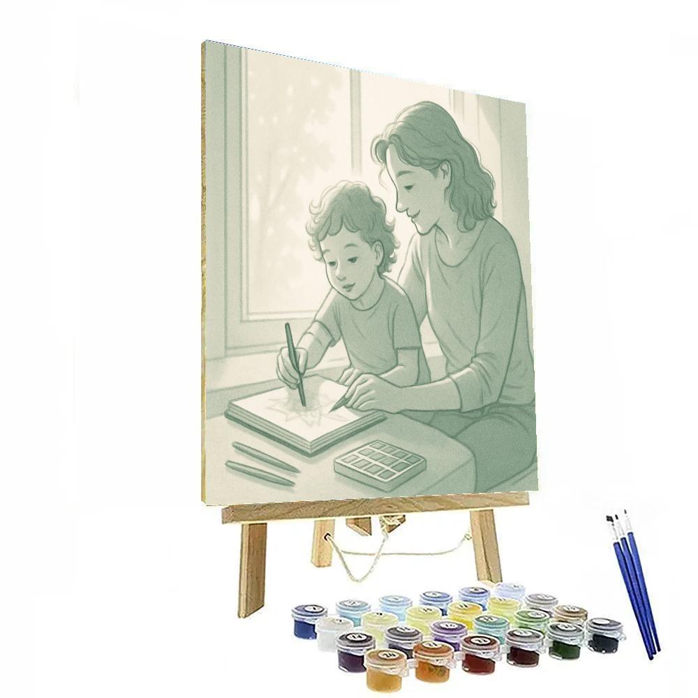 Morning Sketch Window Seat Number painting