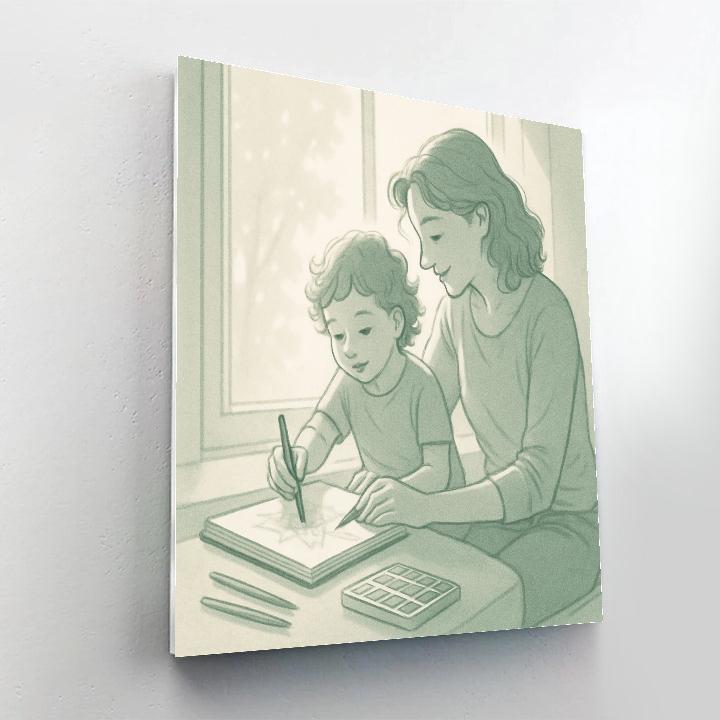 Morning Sketch Window Seat Number painting