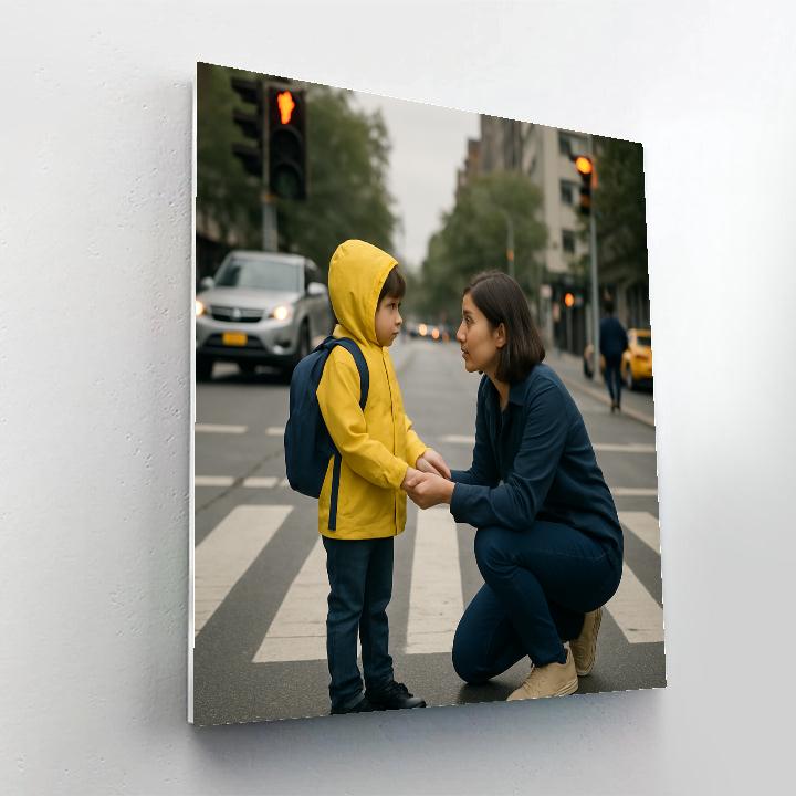 Crosswalk Safety Lesson painting number kit