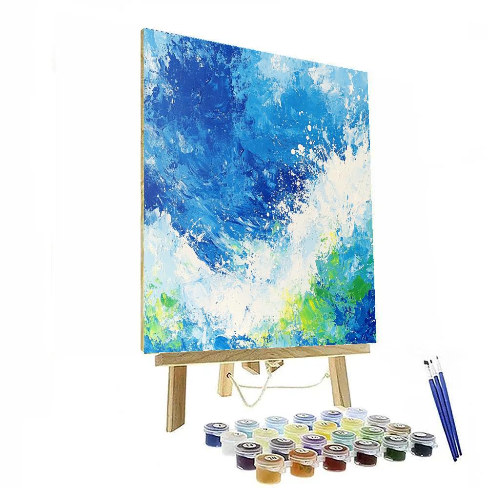 Jackson Pollock Inspired Seaside Motion DIY paint by numbers