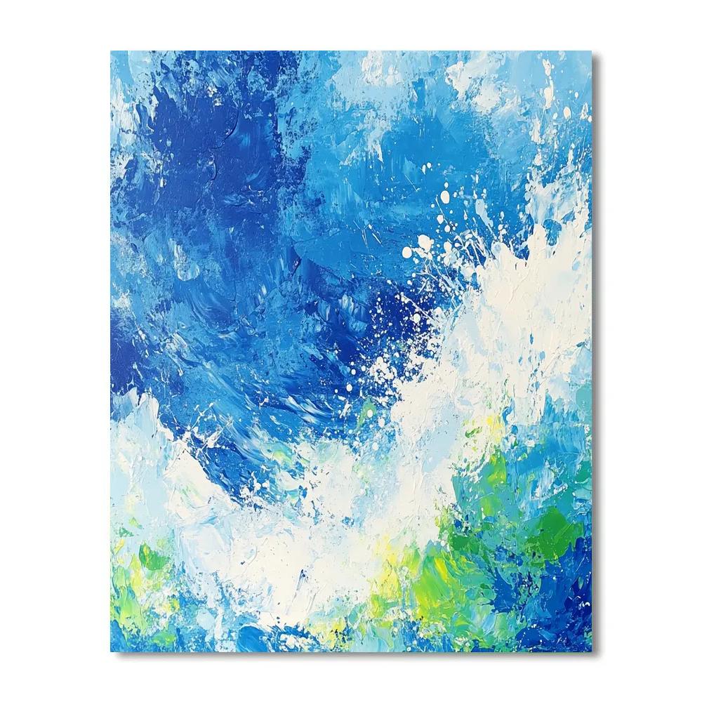 Jackson Pollock Inspired Seaside Motion DIY paint by numbers