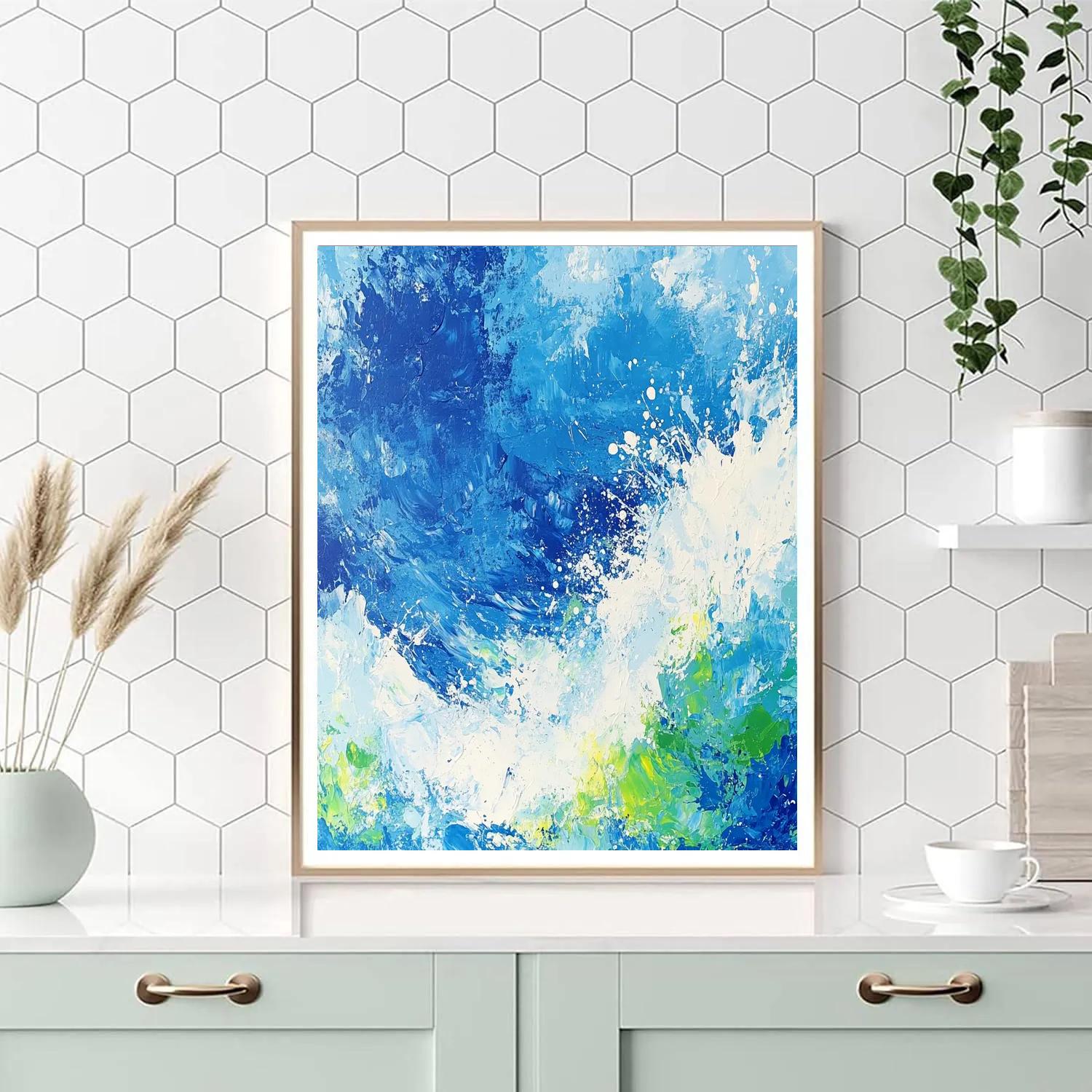 Jackson Pollock Inspired Seaside Motion DIY paint by numbers
