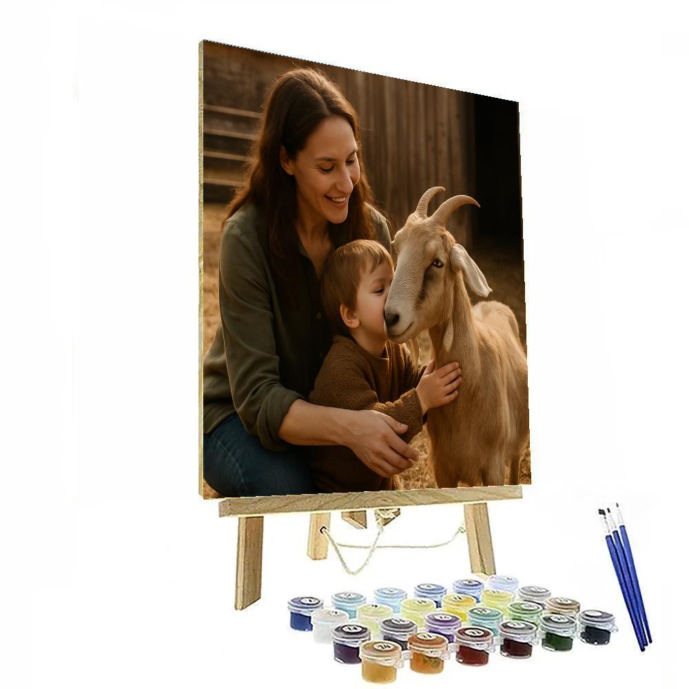 Farm Visit Animal Kiss DIY paint by numbers