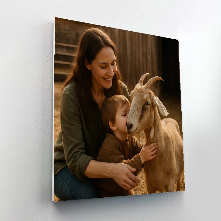 Farm Visit Animal Kiss DIY paint by numbers