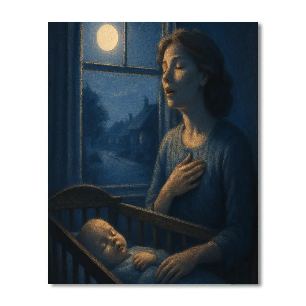 Nighttime Window Lullaby paint by numbers