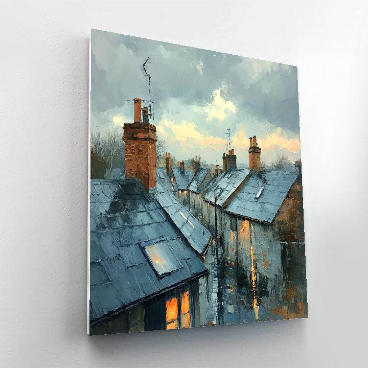 Claude Monet Inspired Rooftop View After Rain Painting by numbers kit