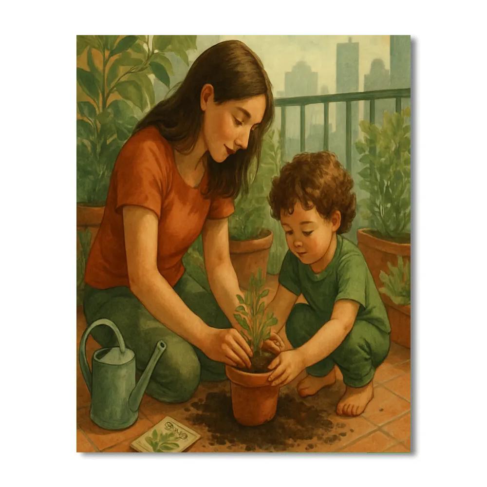 City Garden Planting paint by color