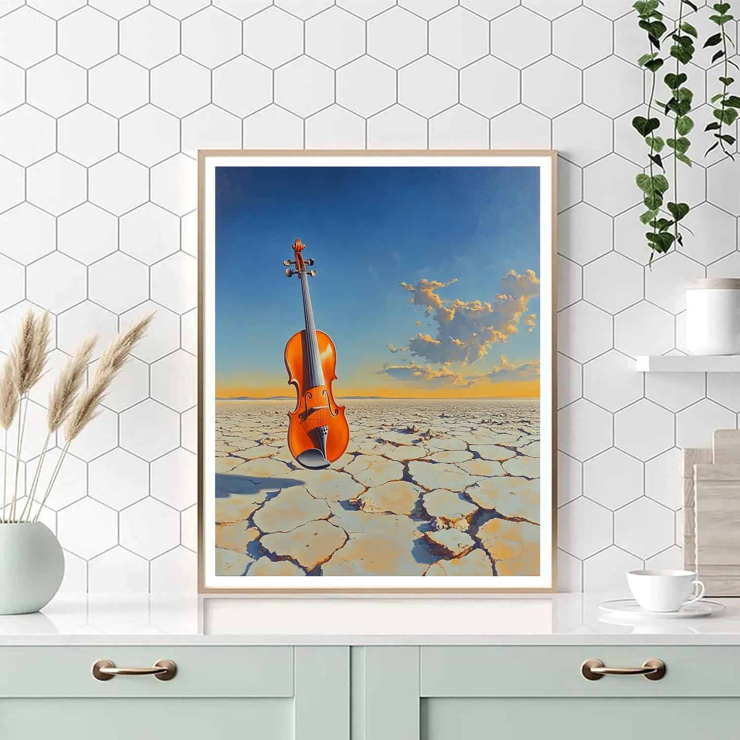 Salvador Dali Inspired Floating Violin Paint by numbers kits