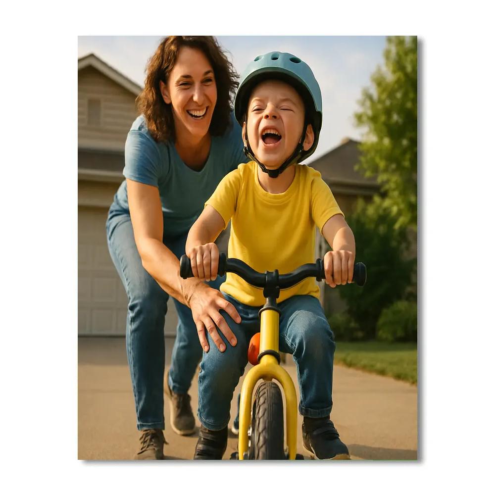 First Bike Balance Moment Numbered painting kits