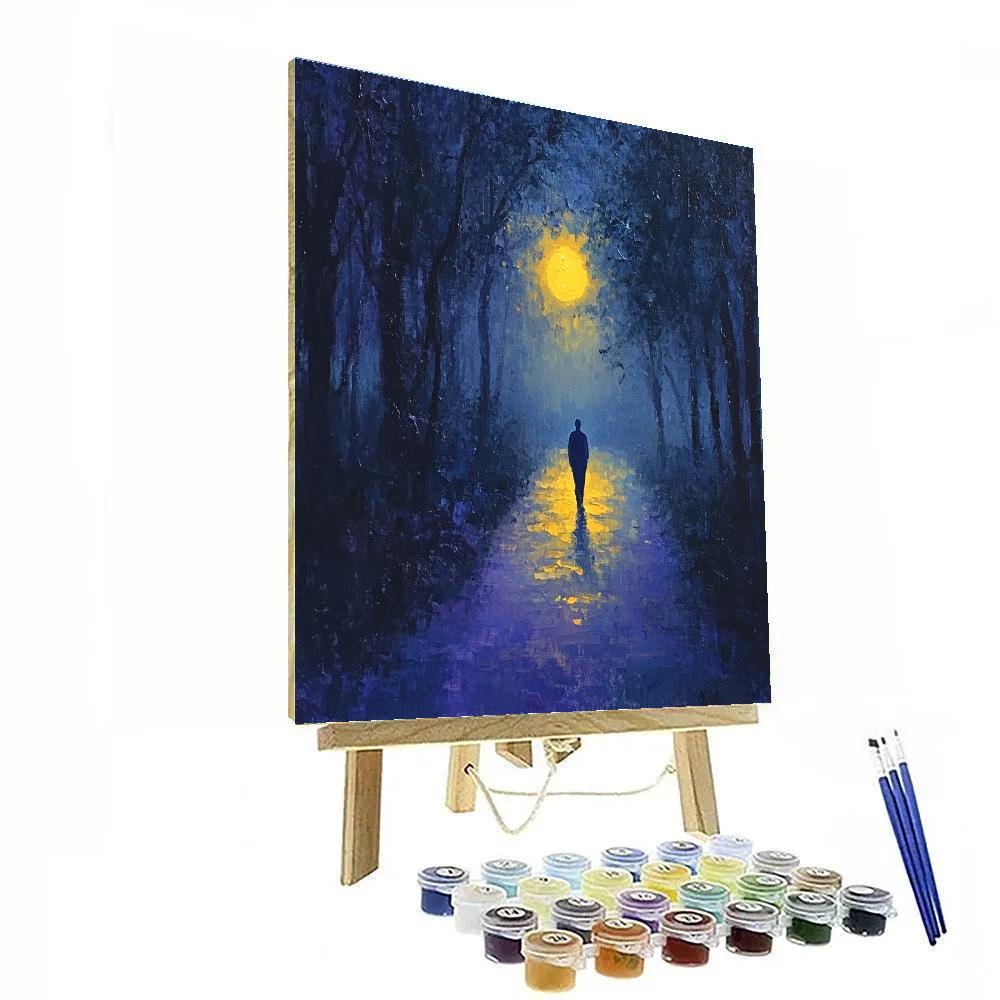 Edvard Munch Inspired Moonlit Walk Numbered painting kits