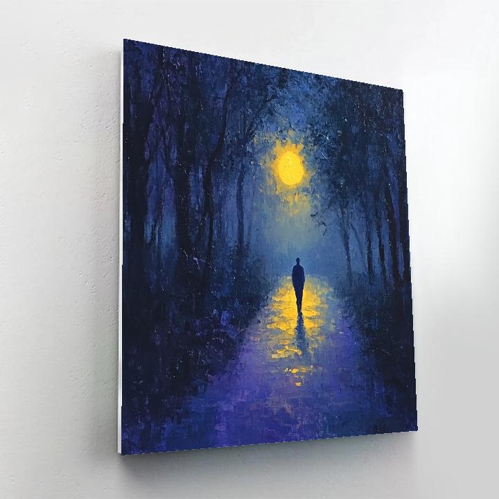 Edvard Munch Inspired Moonlit Walk Numbered painting kits