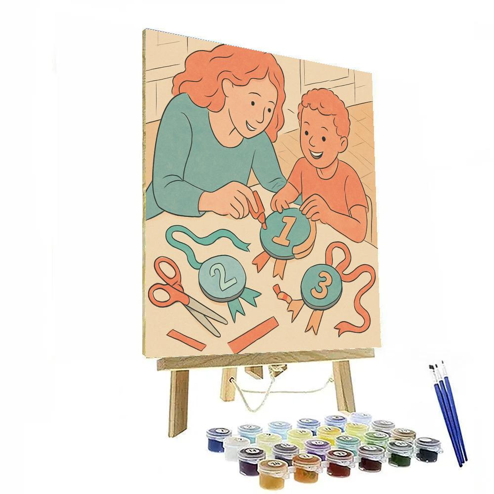 Craft Table Medal Making paint by number