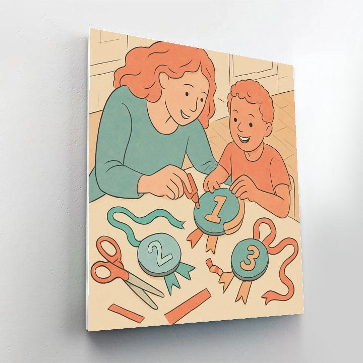 Craft Table Medal Making paint by number