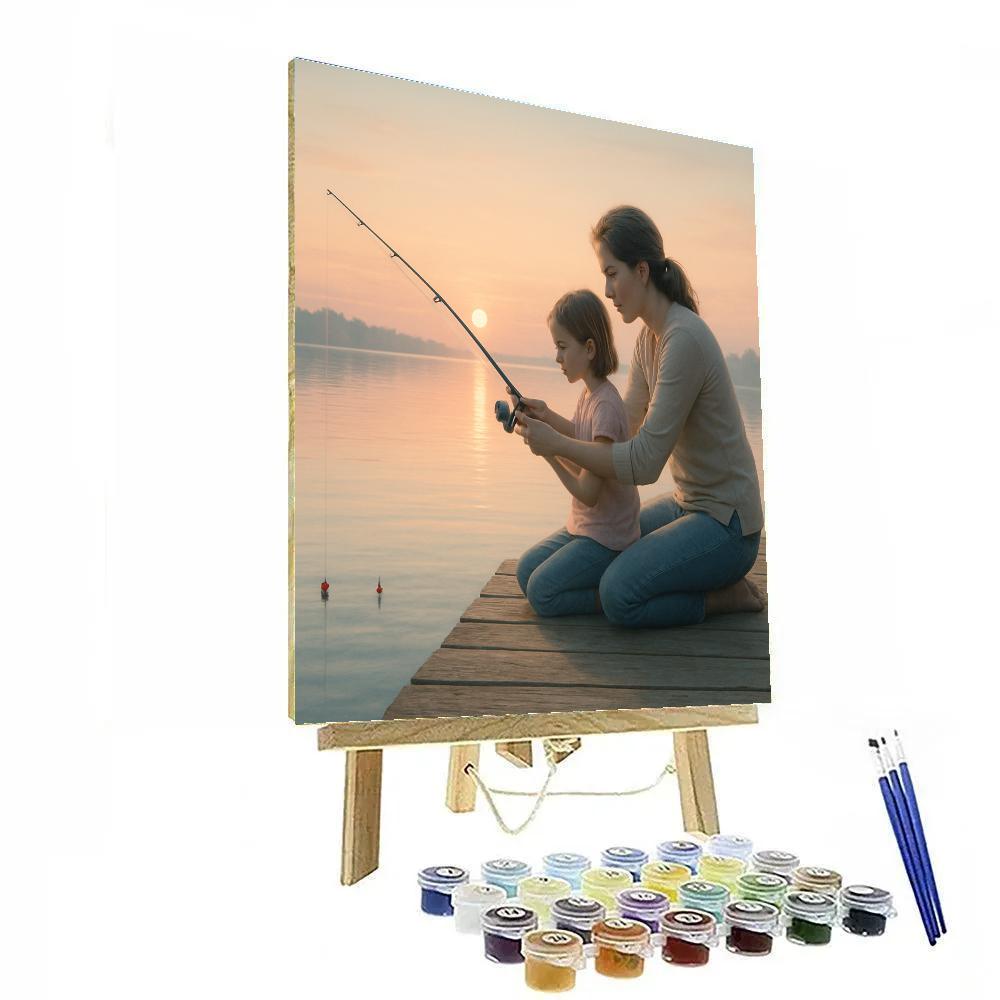 Dawn Fishing Lesson Number painting