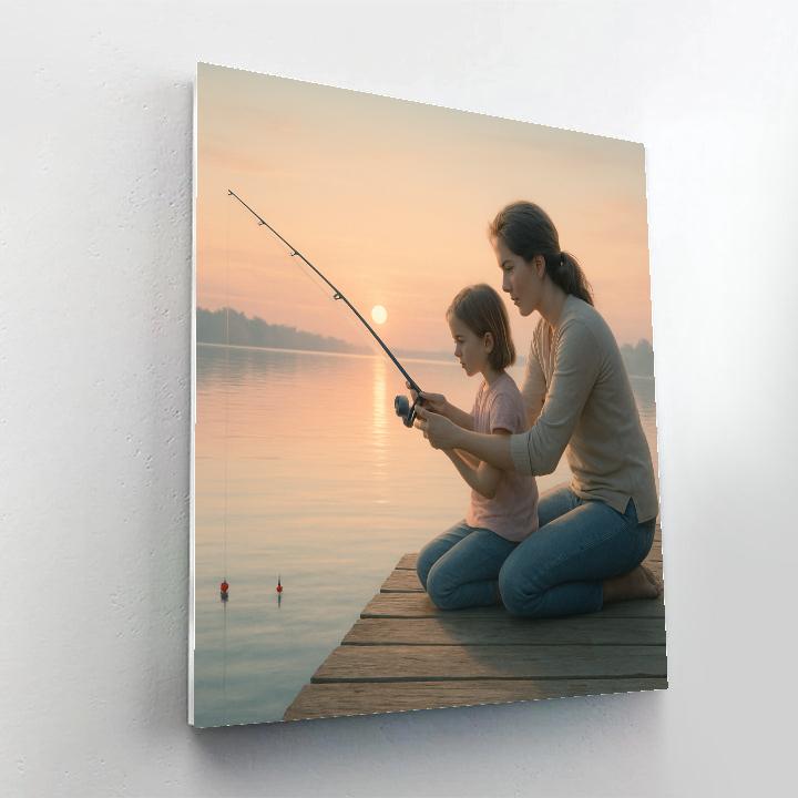 Dawn Fishing Lesson Number painting