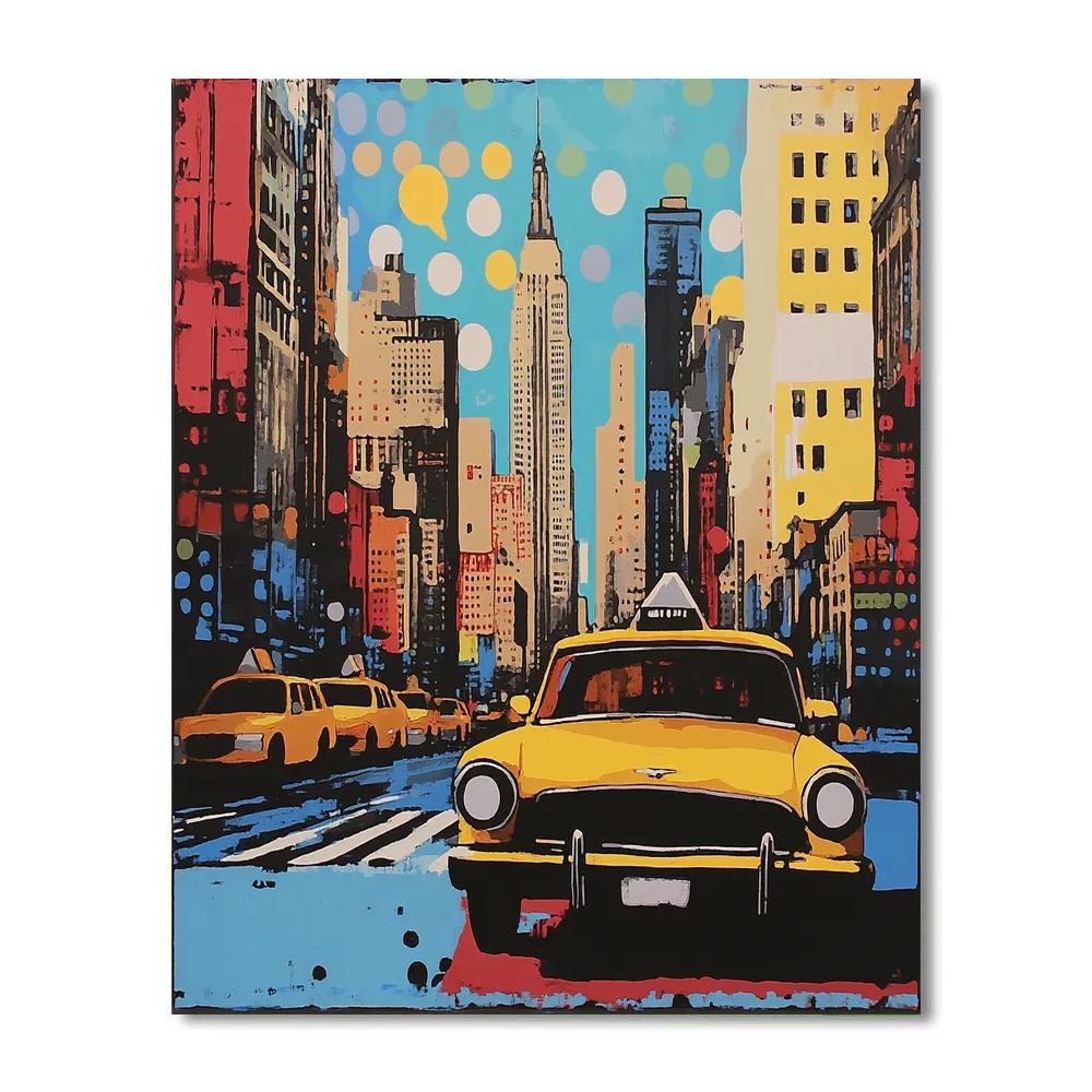 Roy Lichtenstein Inspired Urban Comic paint by color