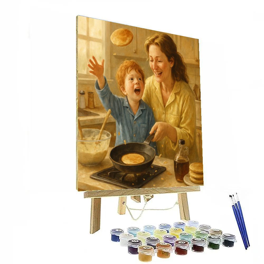 Pajama Pancake Flip Number painting