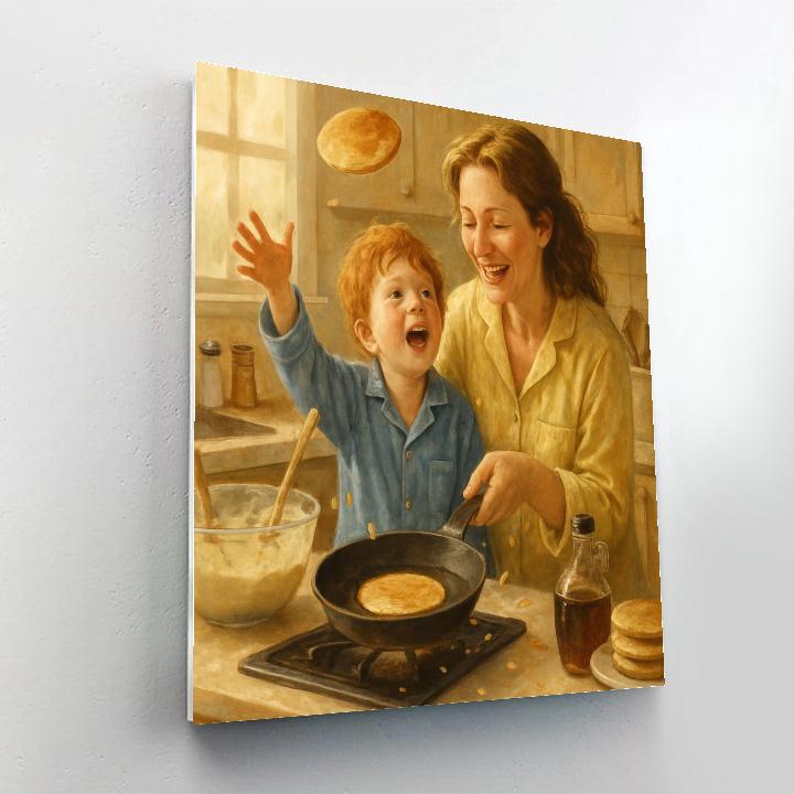 Pajama Pancake Flip Number painting
