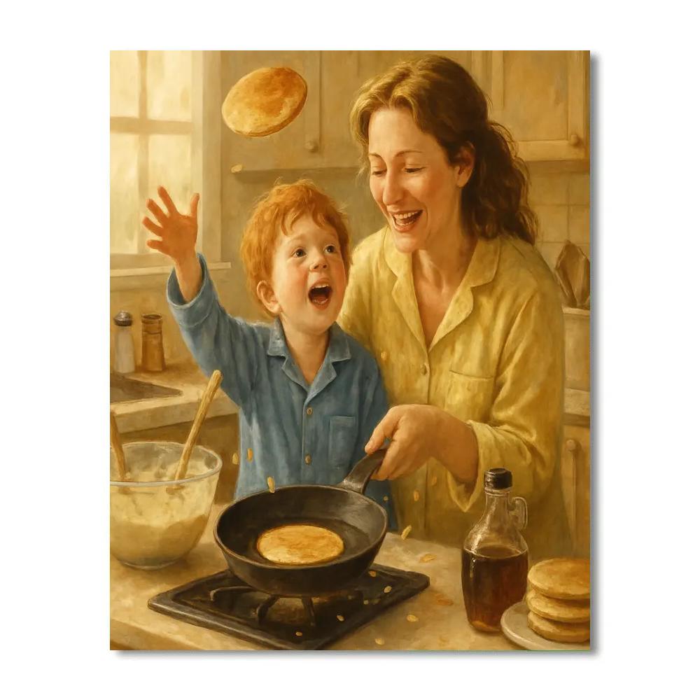 Pajama Pancake Flip Number painting