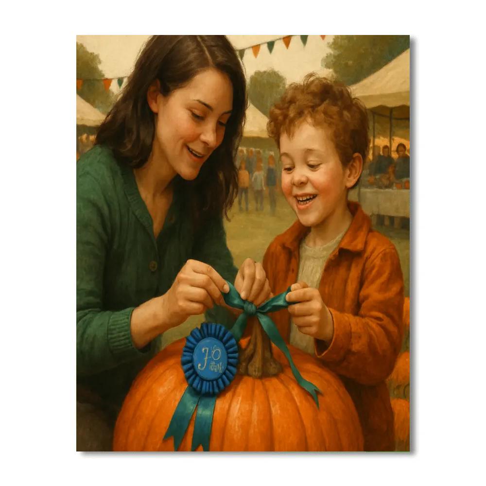 Harvest Festival Ribbon Numbered painting kits