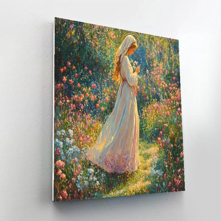 Raphael Inspired Madonna In Garden Paint by numbers art