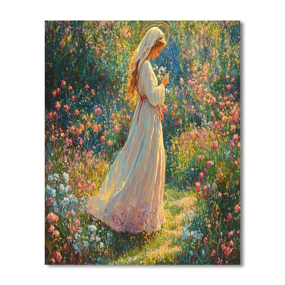 Raphael Inspired Madonna In Garden Paint by numbers art