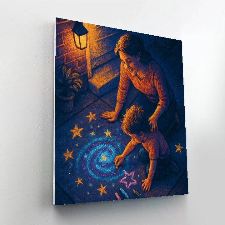 Starlit Sidewalk Chalk paint by number