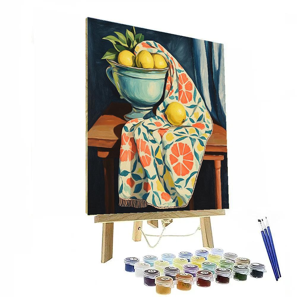Henri Matisse Inspired Patterned Scarf paint by numbers