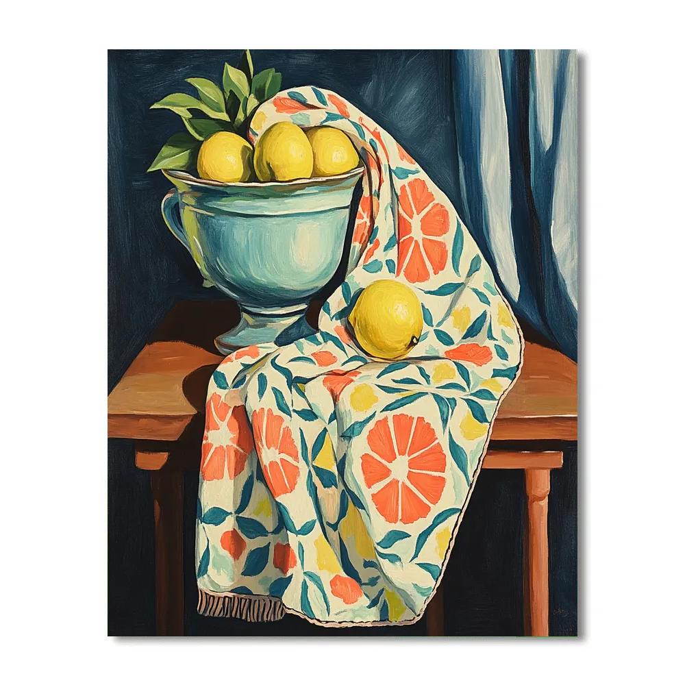 Henri Matisse Inspired Patterned Scarf paint by numbers