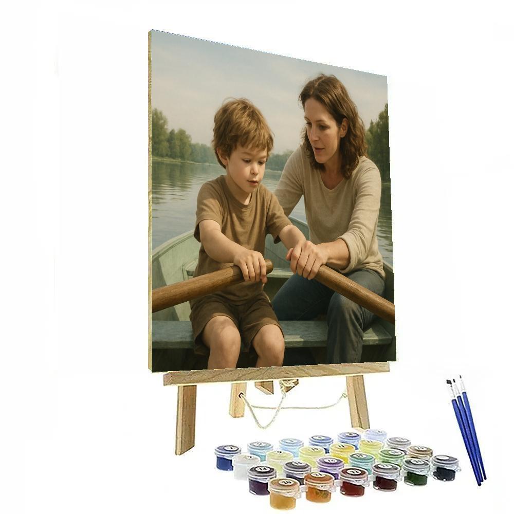 Boat Row Teaching paint by numbers